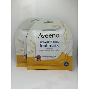 Aveeno Repairing CICA Foot Mask with Prebiotic Oat and Shea Butter 2 Ct. Single